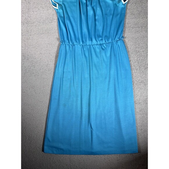 Vintage Timely Trends Dress Basic Short Sleeve Blue Mod/GoGo XS To S 60s Style - Picture 2 of 12